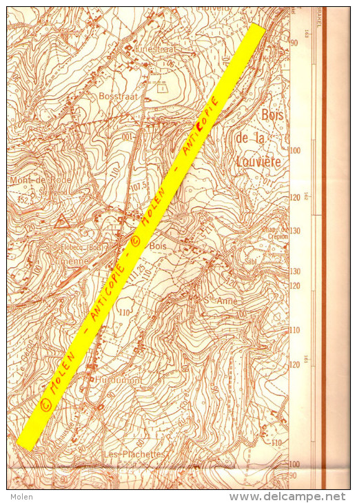 STAFKAART MAARKEDAAL * CARTE D ETAT MAJOR FLOBECQ 1954 MAARKE-KERKEM SCHORISSE ZEGELSEM ELLEZELLES BRAKEL RONSE S345