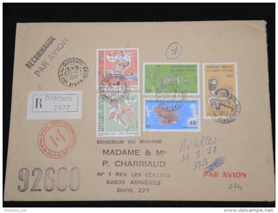 FRANCE - AFARS ET ISSAS - Enveloppe En Recommandée Pour La France - à Voir - Lot P8953 - Storia Postale