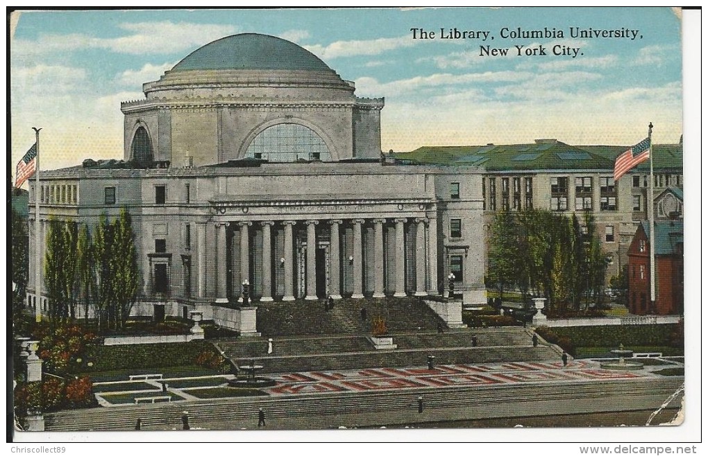 Carte Postale  Etats Unis  : The Library , Colombia  University - New York City - Unterricht, Schulen Und Universitäten