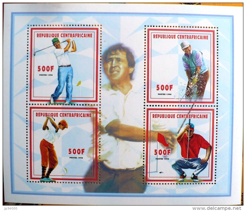 CENTRAFRIQUE Golf. Bloc Collectif De La Serie  Emise En 1998** Neuf Sans Charniere . MNH - Golf