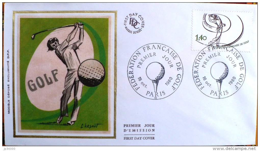 FRANCE Golf. Yvert N° 2105. FDC Enveloppe 1er Jour. Sur Soie - Golf