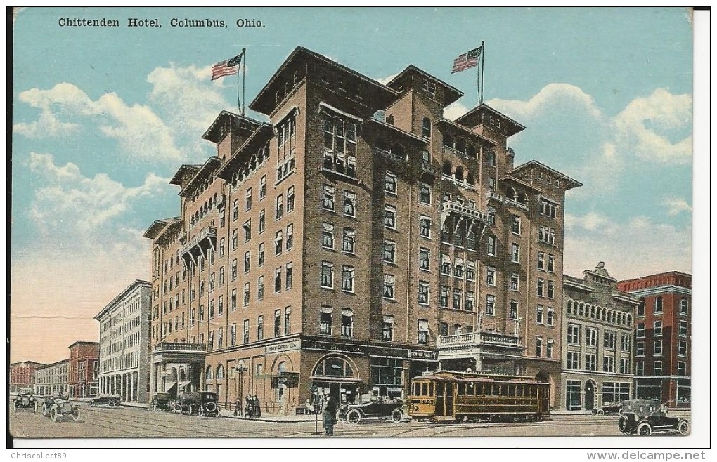 Carte Postale  Etats Unis  : Chittenden Hotel , Colombus , Ohio - Columbus