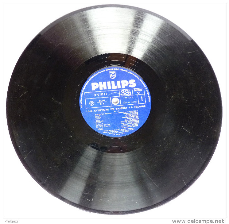 RARE Disque Vinyle 33T Une Aventure De THIERRY LA FRONDE -  JC DROUOT - PHILIPS DELUXE P 77515 L - ORTF 1963 - Discos & CD