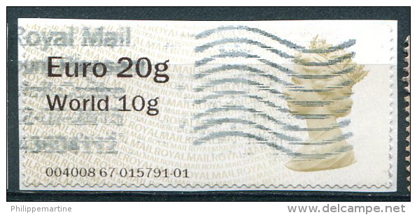 Grande Bretagne 2009 - Timbre De Distributeur YT 2G (o) Sur Fragment - Post & Go (distributeurs)