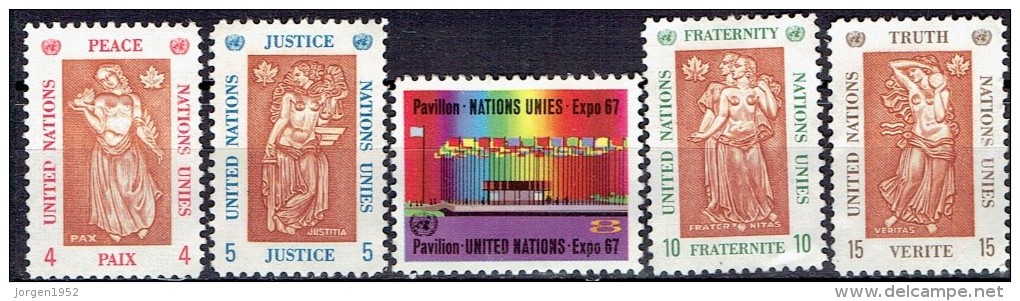 UNITED NATIONS  NEW YORK  # FROM 1967  STANLEY GIBBINS 172-176 - Used Stamps