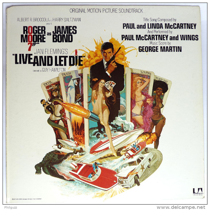 Disque Vinyle 33T JAMES BOND - LIVE AND LET DIE - UA LA 100 G - 1973 - Disques & CD