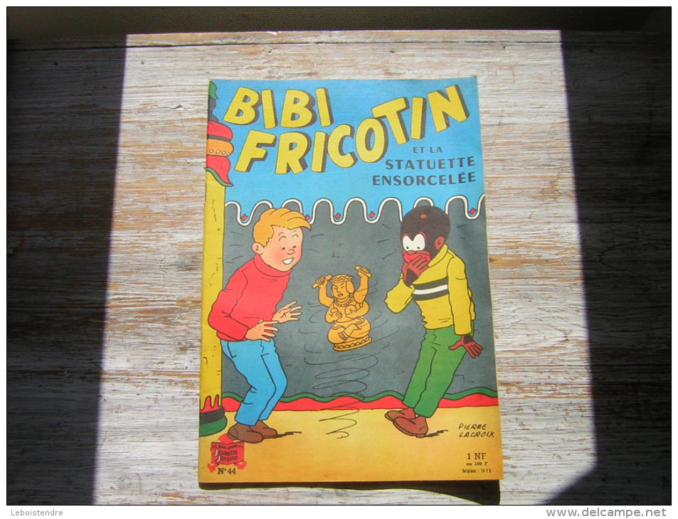 ANCIENNE BD PAPIER NON GLACE  EO  BIBI FRICOTIN ET LA STATUETTE ENSORCELEE  N° 44  JEUNESSE JOYEUSE ( 44 TITRES PARUT ) - Bibi Fricotin