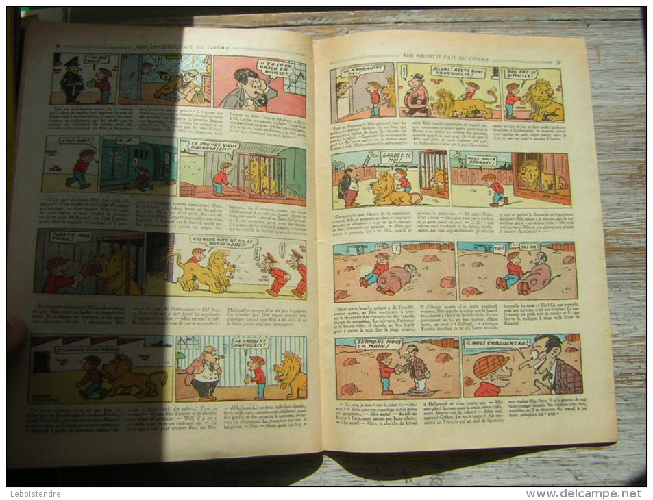 ANCIENNE BD PAPIER NON GLACE   BIBI FRICOTIN FAIT DU CINEMA    N° 14 JEUNESSE JOYEUSE ( 38 TITRES PARUT )