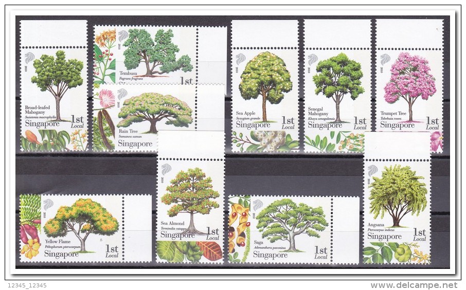 Singapore 2010, Postfris MNH, Trees - Singapore (1959-...)