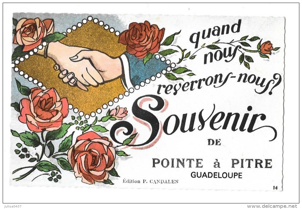 POINTE A PITRE (Guadeloupe) Carte Fantaisie Souvenir - Pointe A Pitre