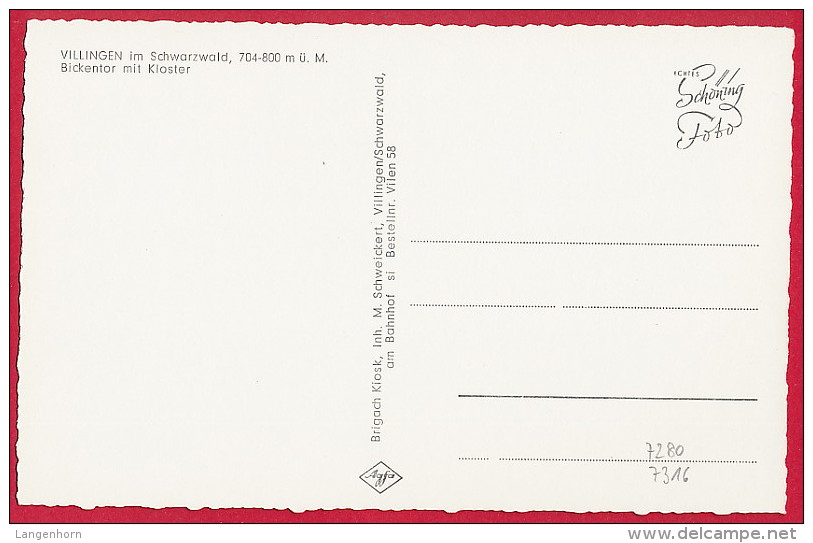 6 AK 'Villingen-Schwenningen' (Schwarzwald) ~ ab 1960