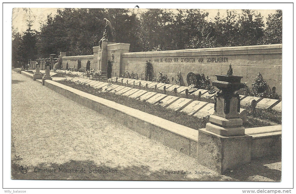 CPA - SCHIPLAEKEN - SCHIPLAKEN - Cimetière Militaire - Bernard Callie Sculpteur - Nels   // - Boortmeerbeek