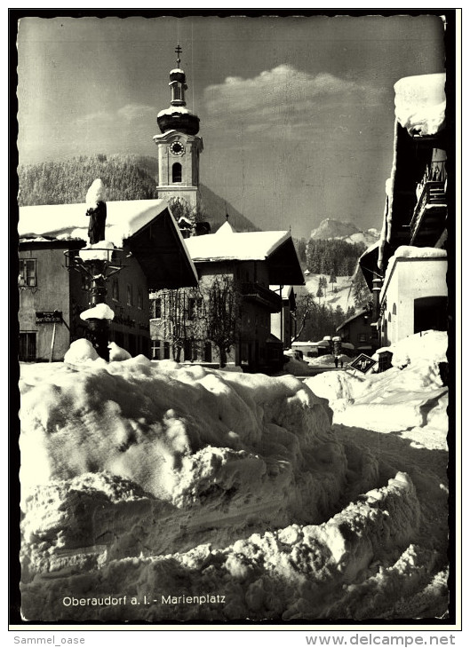 Oberaudorf A. Inn  -  Marienplatz Im Winter  -  Ansichtskarte Ca. 1968    (5022) - Rosenheim