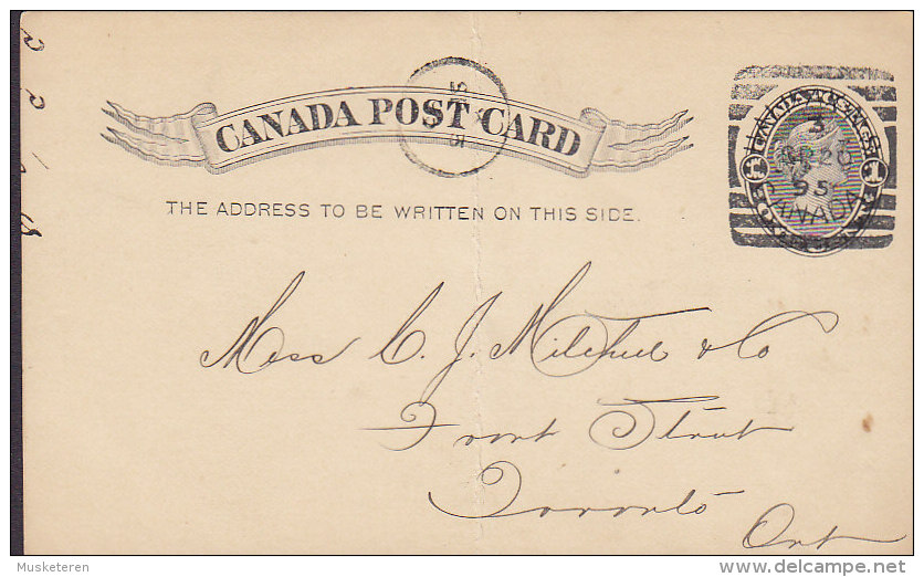 Canada Postal Stationery Ganzsache Entier SIMSON Bros. & Co. Wholesale Druggists HALIFAX Nova Scotia 1895 (2 Scans) - 1860-1899 Regering Van Victoria