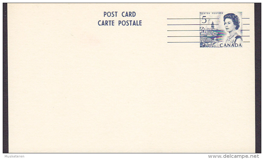 Canada Postal Stationery Ganzsache Entier 5 C. Queen Elizabeth II. Overprinted Precancelled? Mint Card - 1953-.... Reinado De Elizabeth II