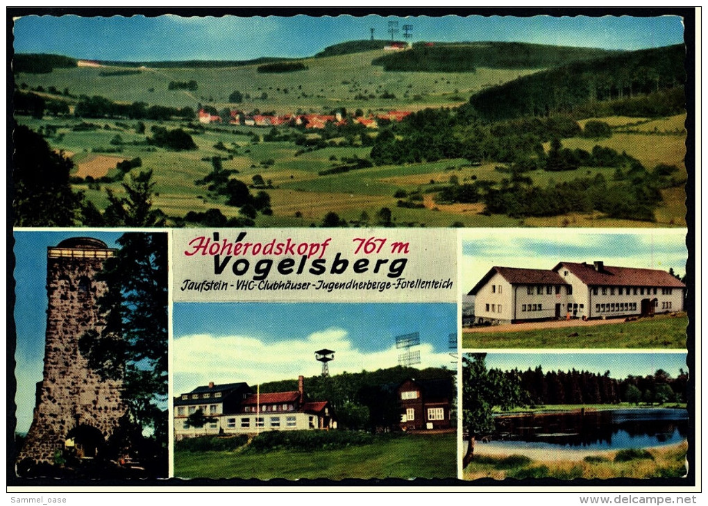 Hoherodskopf Vogelsberg  -  Taufstein - VHC-Clubhäuser - Jugendherberge - Ansichtskarte Ca. 1975   (4983) - Lauterbach