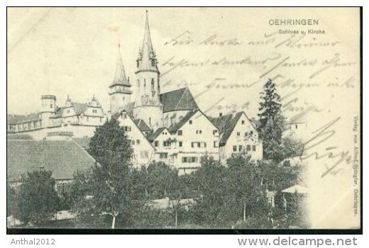 Rarität Wohnhäuser In Oehringen Schloss Und Kirche 10.6.1905 N. Karlsruhe 11.6. - Oehringen