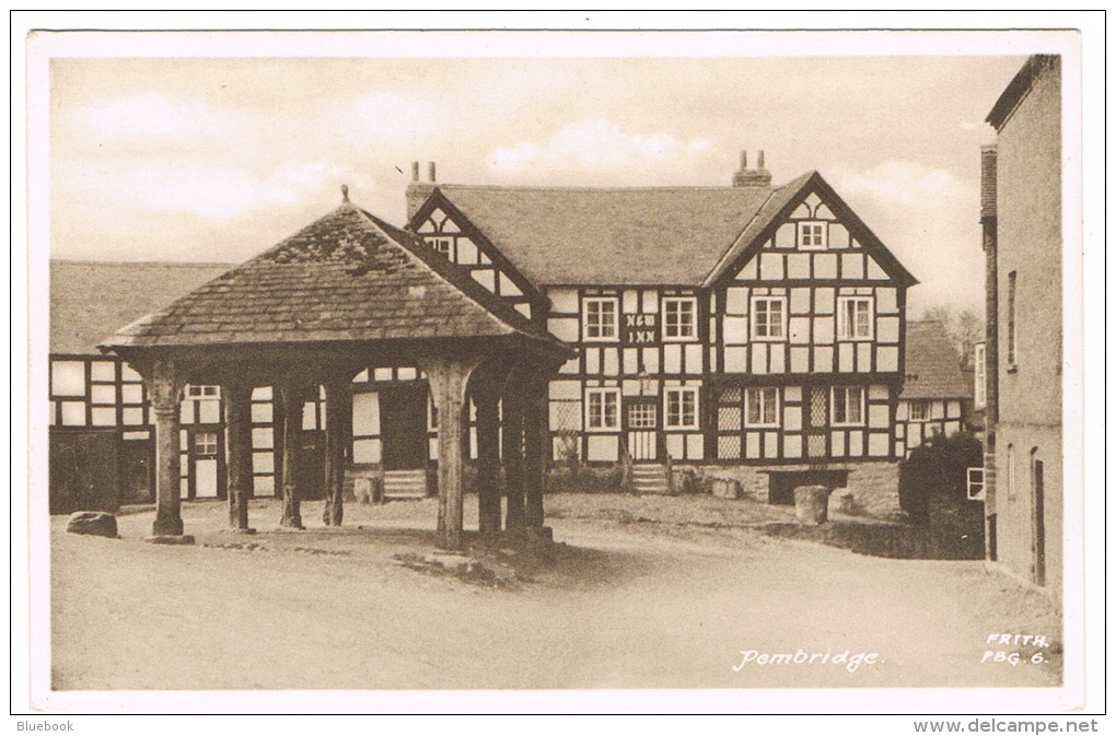 RB 1054 -  Early Postcard - Pembridge Market Square &amp; New Inn - Herefordshire - Herefordshire