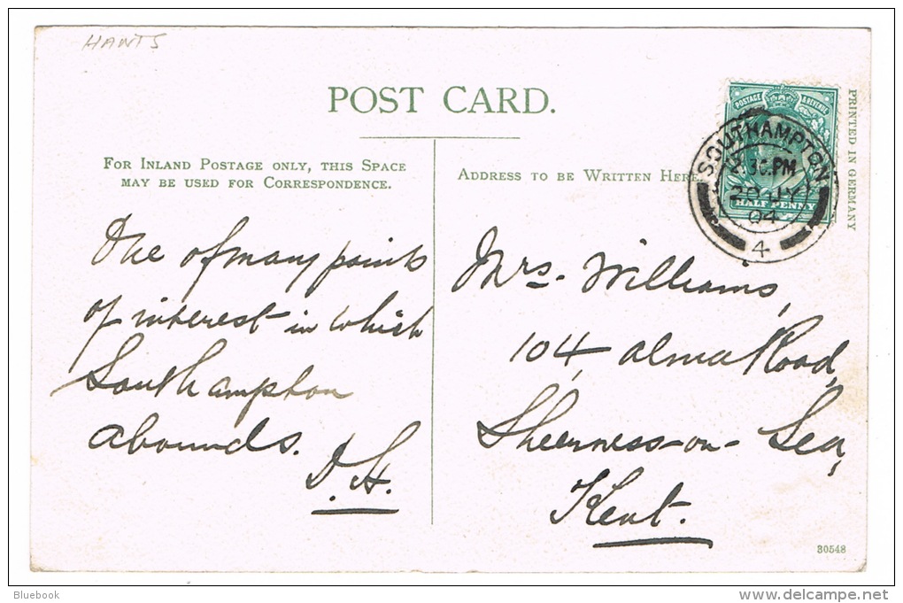 RB 1054 -  1904 FGO F.G.O. Stuart Postcard - Tudor House - Southampton Hampshire - Southampton