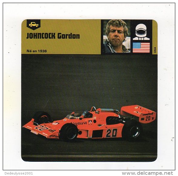 Sept15    70380  Johncoch Gordon  ( Fiche Auto ) - Car Racing - F1