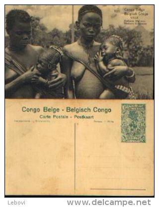 CONGO BELGE - CP N° 52 Neuve Avec Timbre Pré-imprimé (type COB N° 54) - Stamped Stationery