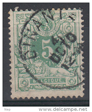 BELGIË - OBP - 1884/88 - Nr  45 (DINANT) + NIPA (25 Bfr) - Gest/Obl/Us - 1869-1888 León Acostado