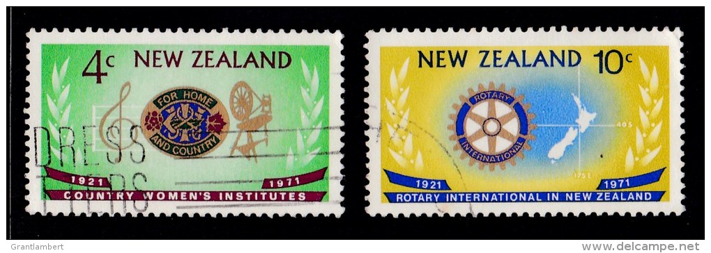 New Zealand 1971 Anniversaries - Rotary &amp; Country Women's Institutes Set Used - Used Stamps