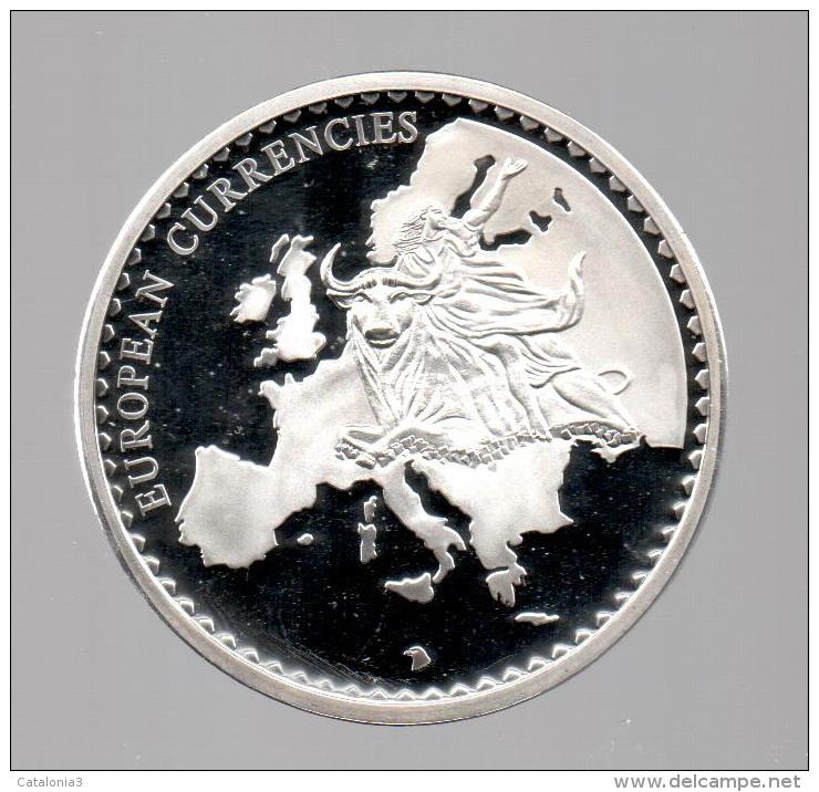 ALEMANIA - EL DINERO DE EUROPA - Medalla 50 Gr / Diametro 5 Cm Cu Versilvert Polierte Platte - Conmemorativas