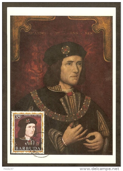 BARBUDA Carte Maximum - Richard III 1483-1485 - Antigua Und Barbuda (1981-...)