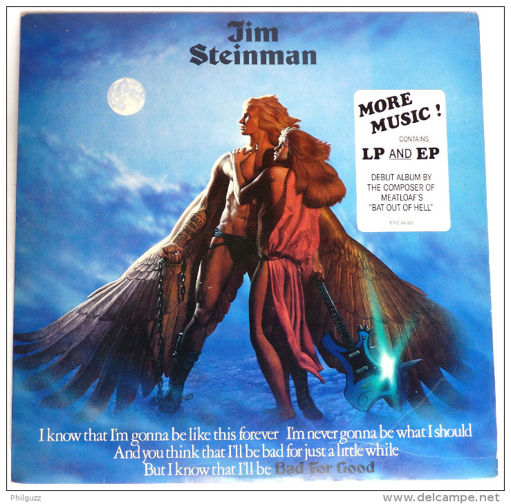 RARE Disque Vinyle 33T JIM STEINMAN - BAD FOR GOOD - EPIC CBS 84361 1981 POCHETTE CORBEN - Schallplatten & CD
