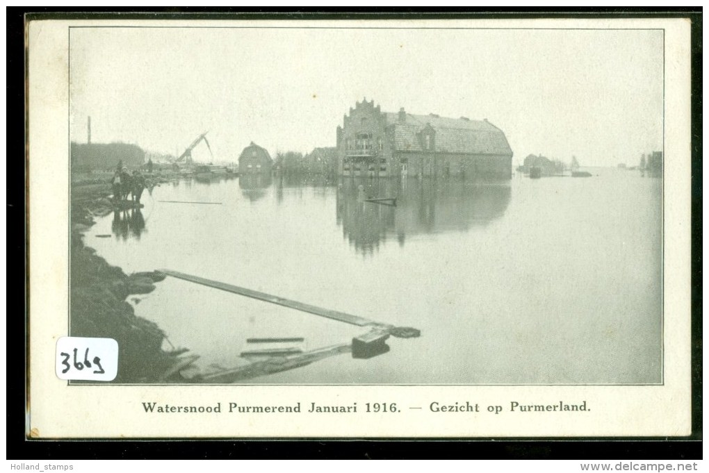 Purmerend *  Watersnood Januari 1916  *  ANSICHTKAART * POSTCARD * CPA *   (3669) - Purmerend