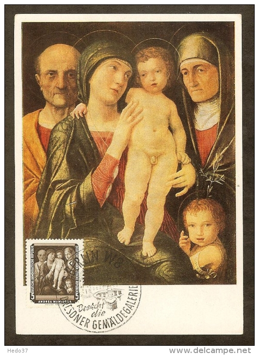 ALLEMAGNE RDA Carte Maximum - La Sainte Famille - Maximumkarten (MC)