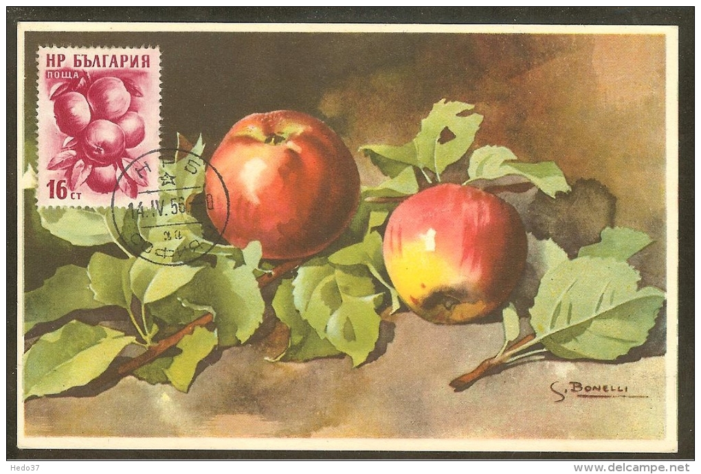 BULGARIE Carte Maximum - Pommes - Altri & Non Classificati