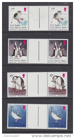 South Georgia 1996 Chinstrap Penguins 4v Gutter  ** Mnh (24728A) - Südgeorgien