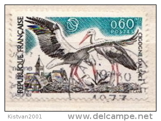 France Used Stamp - Storks & Long-legged Wading Birds