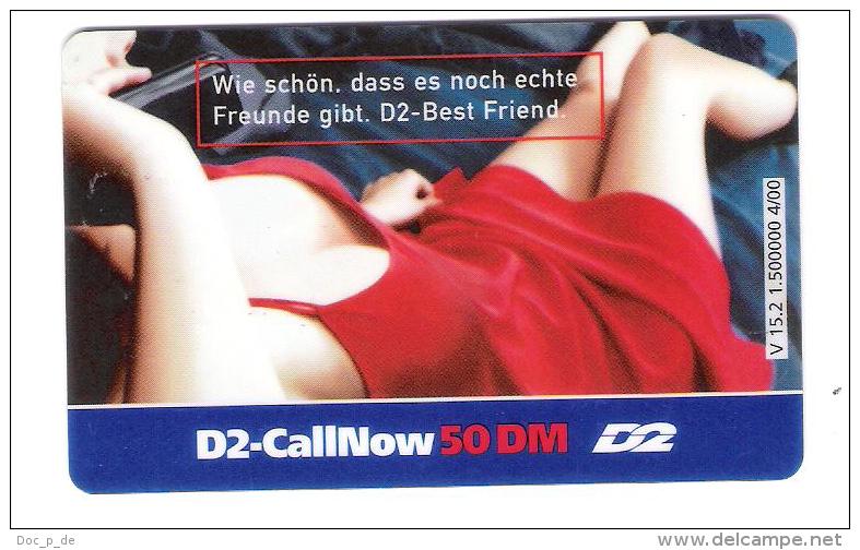 Germany - D2 Vodafone - Call Now Card - Sexy Girl - V15.2 - Date 08/02 - GSM, Voorafbetaald & Herlaadbare Kaarten