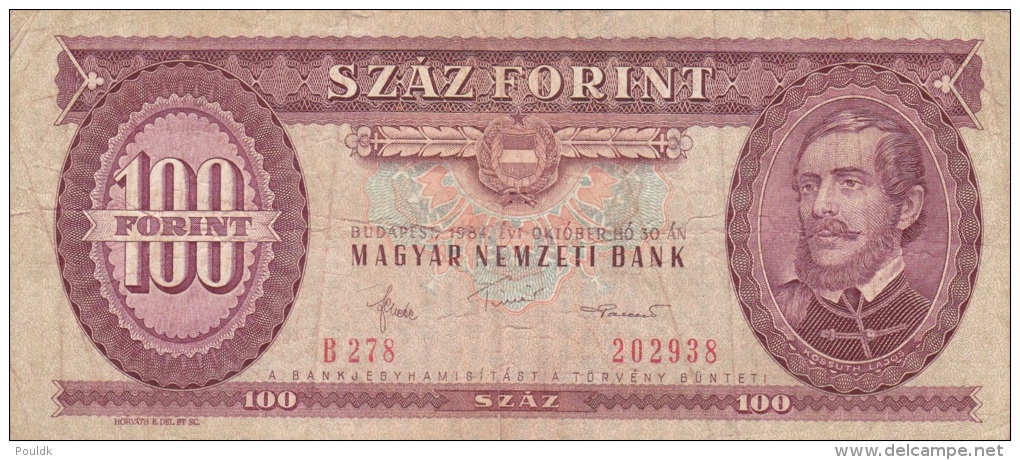 Banknote: Hungary 100 Forint - Budapest 1984 (G77-5) - Hungary