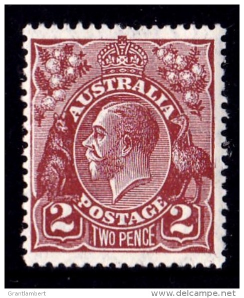 Australia 1928 King George V 2d Red-brown Small Multiple Wmk P13.5 MH  SG 98 - Ungebraucht