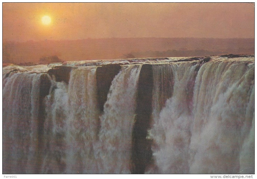 Zambia 1968 Lusaka Danser Viewcard Victoria Falls - Zambia (1965-...)