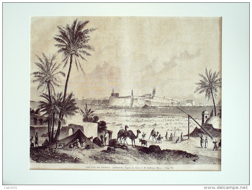 GRAVURE- 912-AFRIQUE-SYRIE-TRIPOLI-VUE GENERALE-1871 - Stampe & Incisioni