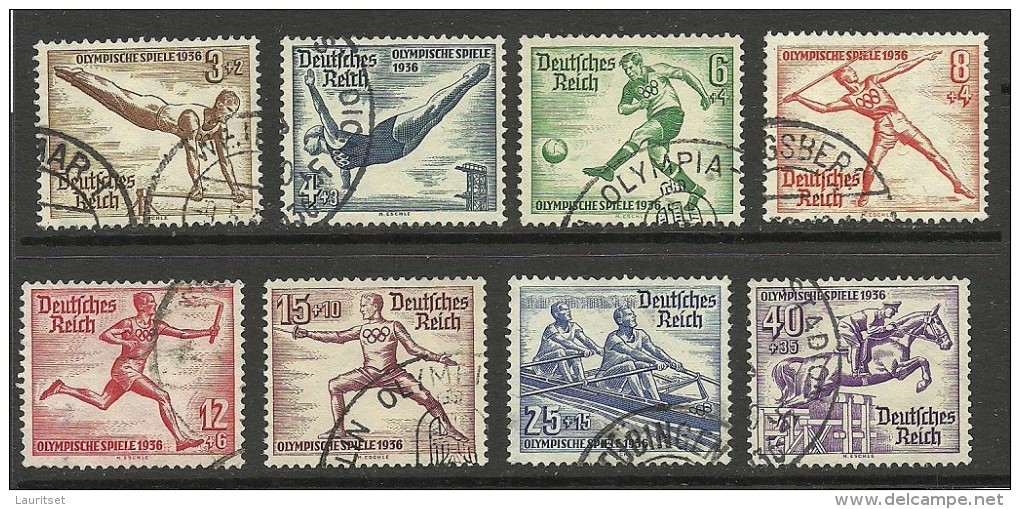 Deutsches Reich 1936 Olympic Games Berlin Michel 609 - 616 O - Ete 1936: Berlin