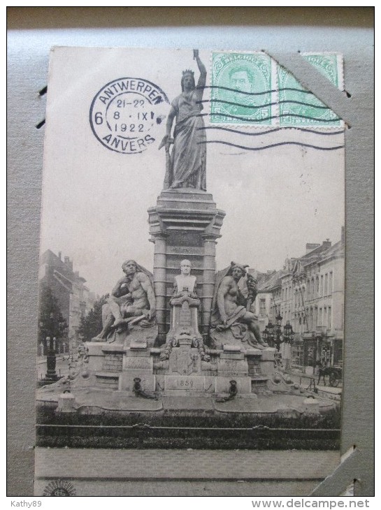 ANVERS ANTWERPEN (Belgique) LOT 5 Cartes Statue Loos, Rubens, Monument De L'Escaut, Furie Française, Henri Conscience - Autres & Non Classés