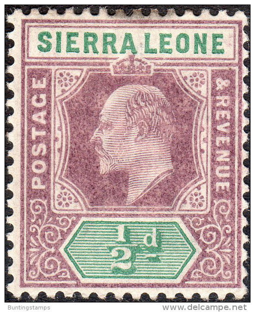 Sierra Leone 1903 SG73-81  Wmk Crown CA Short Set To 6d  Lightly Mounted Mint - Sierra Leone (...-1960)