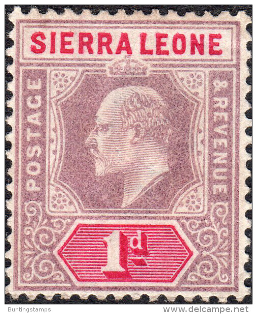 Sierra Leone 1903 SG73-81  Wmk Crown CA Short Set To 6d  Lightly Mounted Mint - Sierra Leone (...-1960)