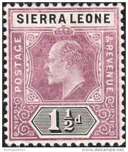 Sierra Leone 1903 SG73-81  Wmk Crown CA Short Set To 6d  Lightly Mounted Mint - Sierra Leone (...-1960)