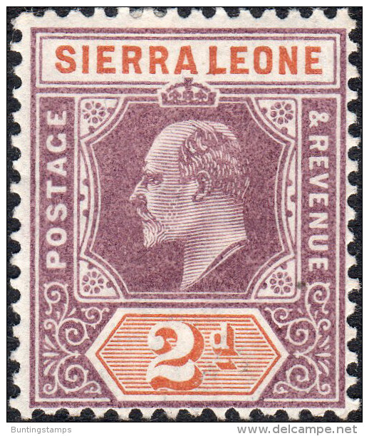 Sierra Leone 1903 SG73-81  Wmk Crown CA short set to 6d  lightly mounted mint