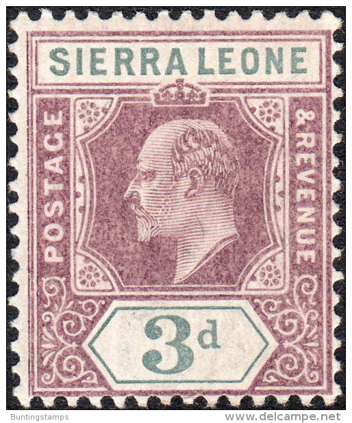 Sierra Leone 1903 SG73-81  Wmk Crown CA short set to 6d  lightly mounted mint