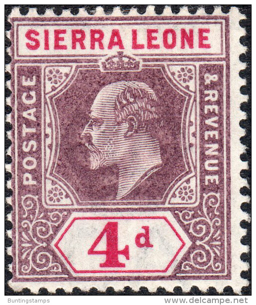 Sierra Leone 1903 SG73-81  Wmk Crown CA short set to 6d  lightly mounted mint