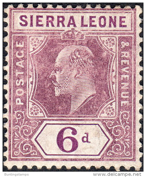 Sierra Leone 1903 SG73-81  Wmk Crown CA short set to 6d  lightly mounted mint