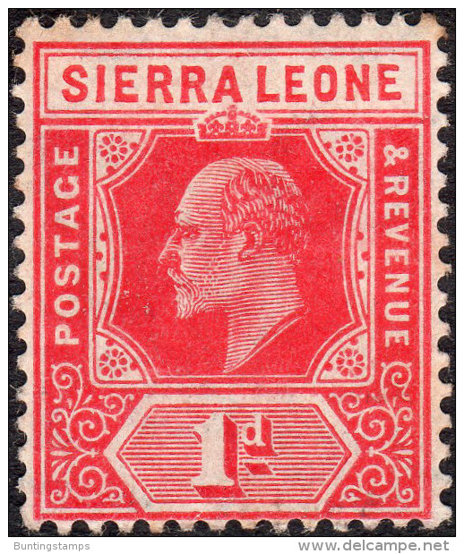 Sierra Leone 1907-12 SG99*108  Set To 1/= Incl Shades  Lightly Mounted Mint - Sierra Leone (...-1960)